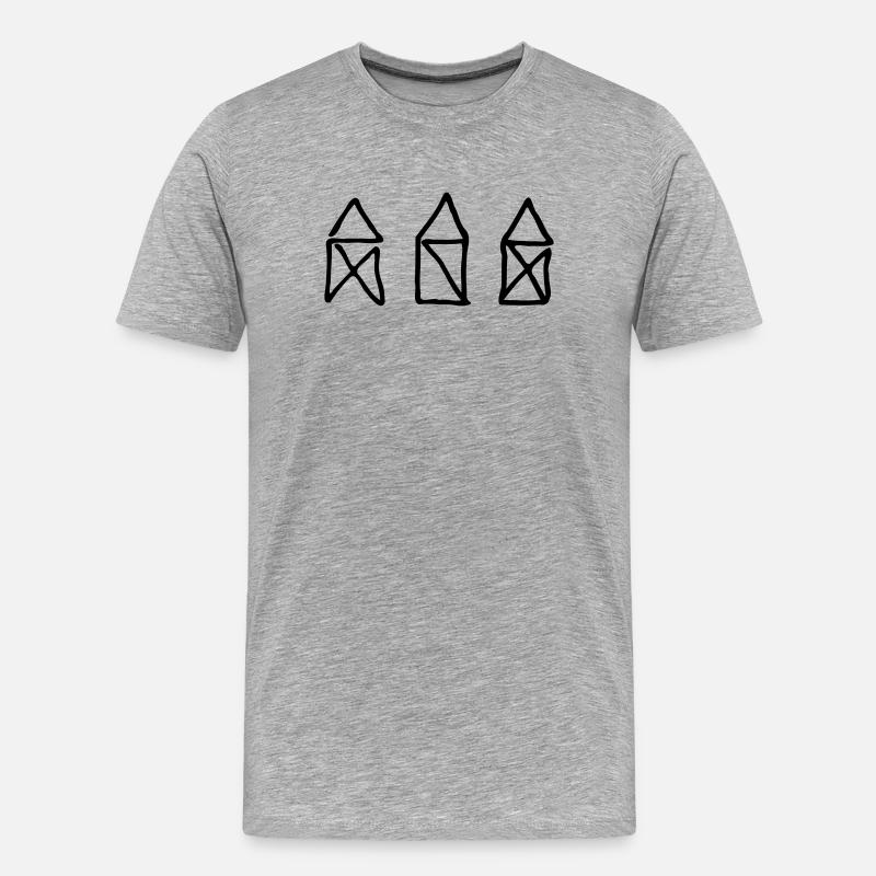 Nikolaushaus1 - Männer Premium Bio T-Shirt - Grau meliert
