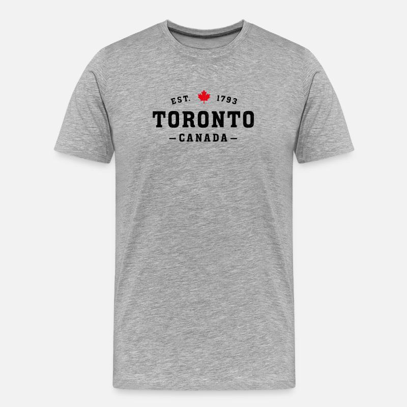 Toronto Canada - Männer Premium Bio T-Shirt - Grau meliert