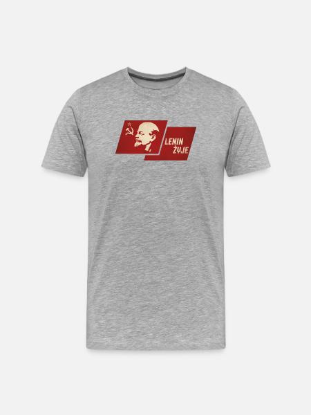 Lenin is alive - Men's Premium Organic T-Shirt - heather grey
