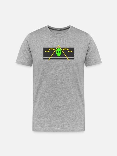 alien pyramid festival - Men's Premium Organic T-Shirt - heather grey