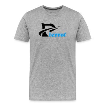 Pierrot - Men's Premium Organic T-Shirt - heather grey - Front - Damien (186cm)