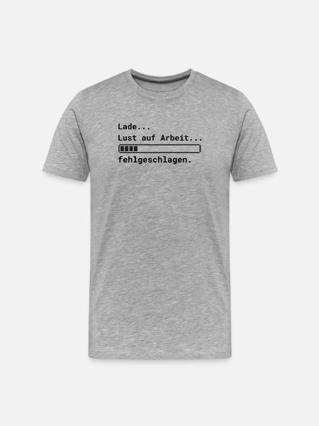 Lade Arbeit - Männer Premium Bio T-Shirt - Grau meliert