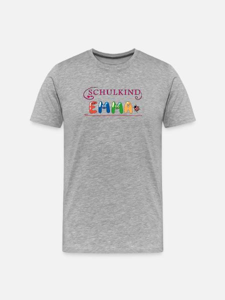 Écolière Emma - T-shirt bio Premium Homme - gris chiné