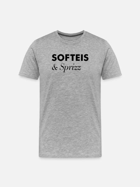 Softeis Sprizz Sommer Urlaub - Männer Premium Bio T-Shirt - Grau meliert