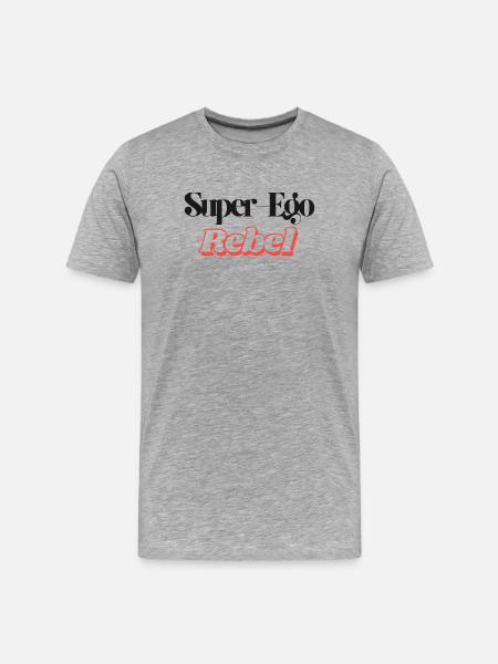 Super-Ego-Rebell - Männer Premium Bio T-Shirt - Grau meliert