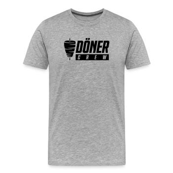 L’équipe Döner - T-shirt bio Premium Homme - gris chiné - Devant - Damien (186cm)