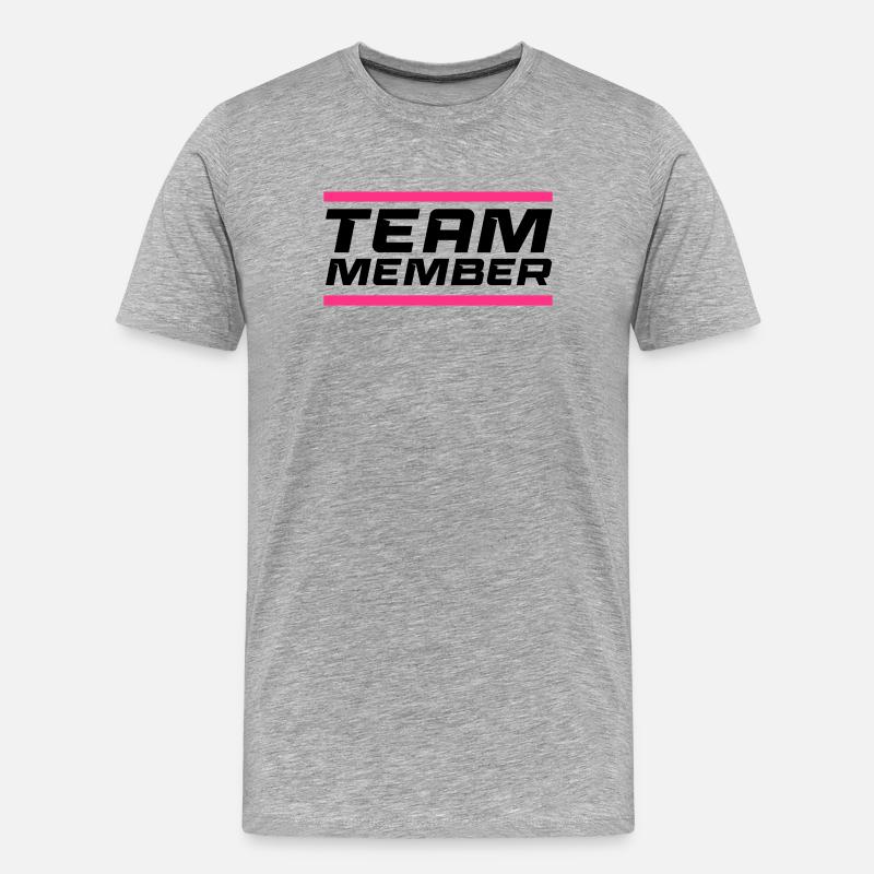 Team Member - Männer Premium Bio T-Shirt - Grau meliert