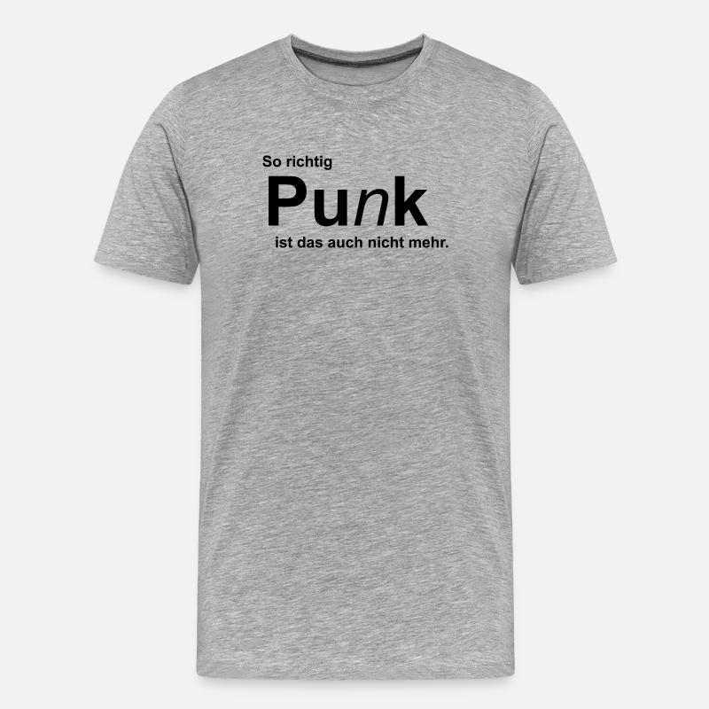 Richtig Punk - Männer Premium Bio T-Shirt - Grau meliert