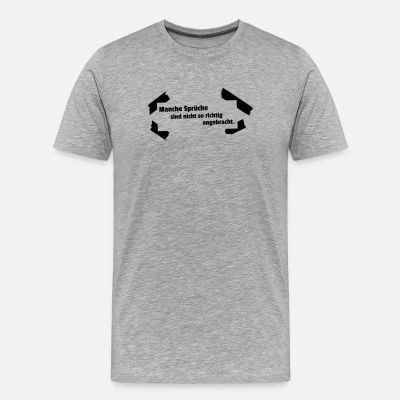 Dictons inappropriés - T-shirt bio Premium Homme - gris chiné