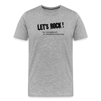 lets rock - Men's Premium Organic T-Shirt - heather grey - Front - Damien (186cm)