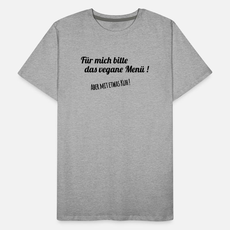 Vegan mit Kuh Männer Premium Bio T-Shirt