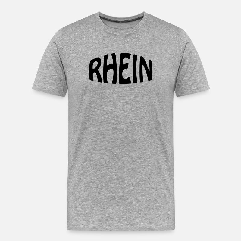 RHEIN - Männer Premium Bio T-Shirt - Grau meliert