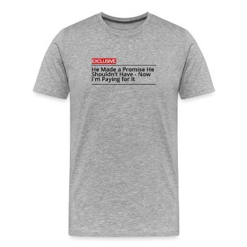 Il avait fait une promesse qu’il n’aurait pas dû - T-shirt bio Premium Homme - gris chiné - Devant - Damien (186cm)
