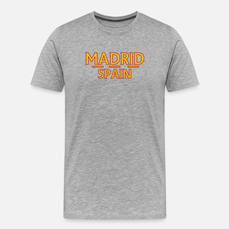 Madrid – Spanien - Männer Premium Bio T-Shirt - Grau meliert