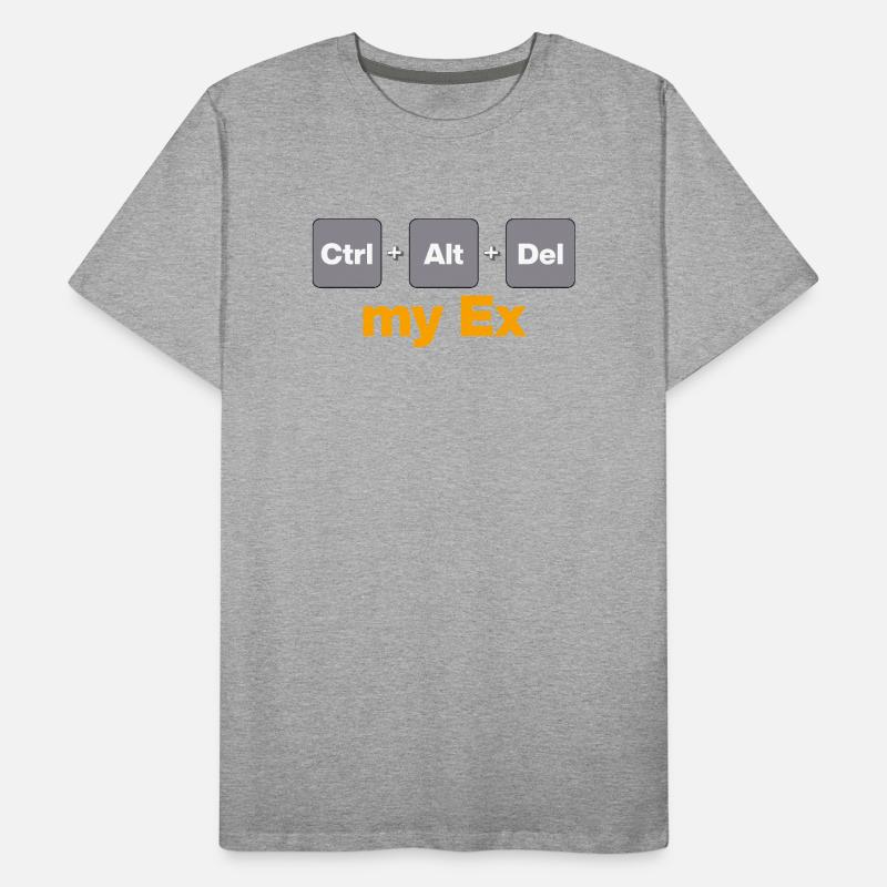 Ctrl Alt Del my Ex for Gamers and Nerds, Split Men's Premium Organic T-Shirt