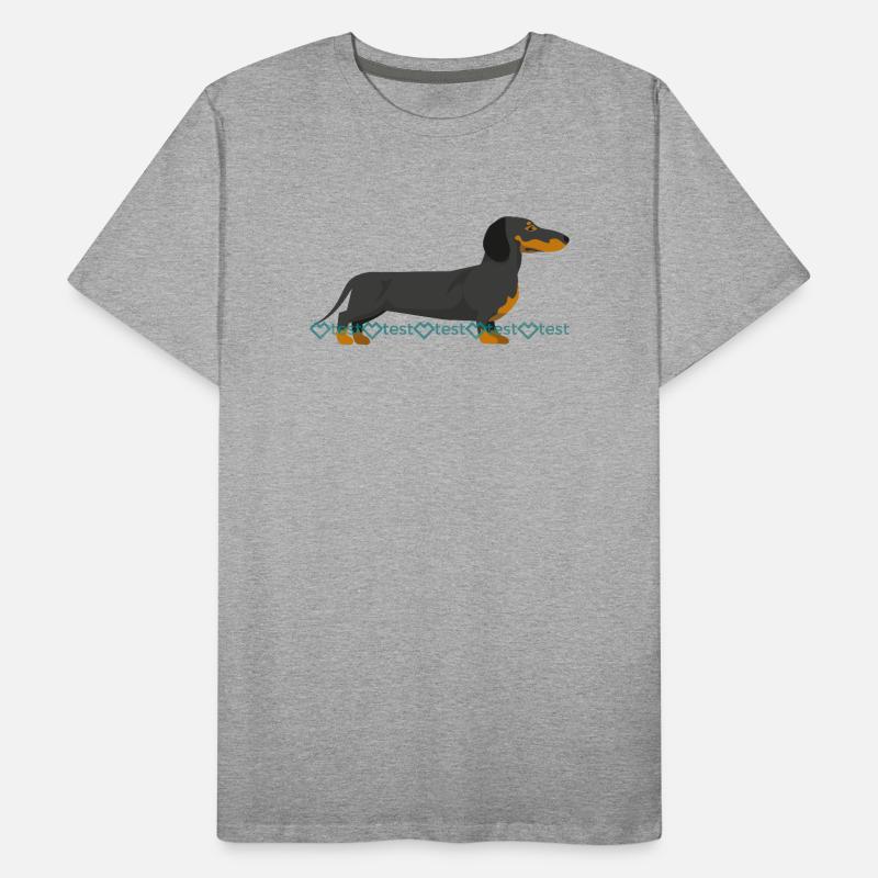 Dachshund silhouette with watermark pattern Men's Premium Organic T-Shirt