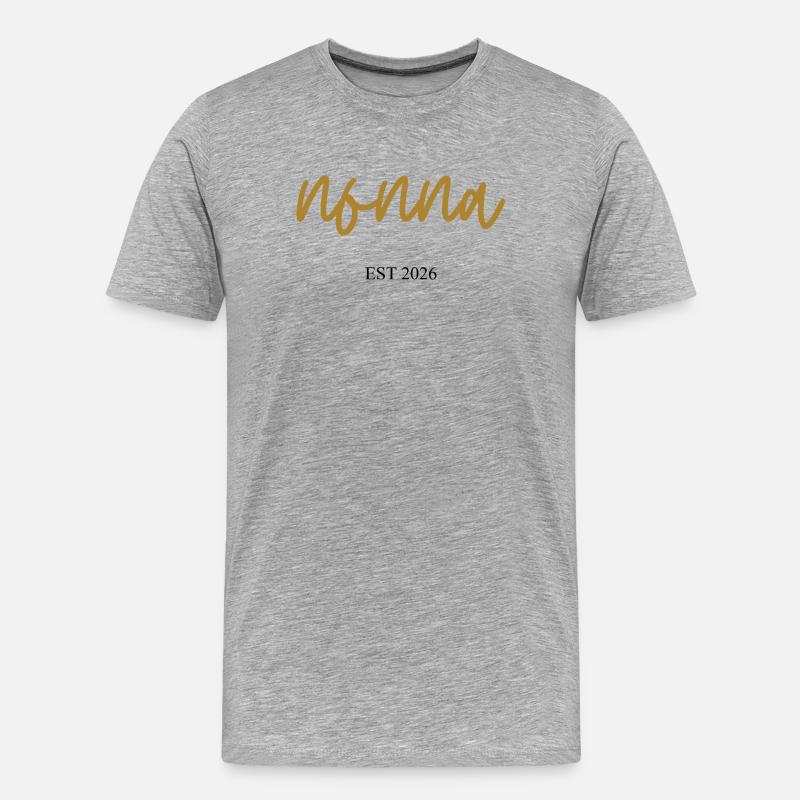 nonna est 2026 - Männer Premium Bio T-Shirt - Grau meliert