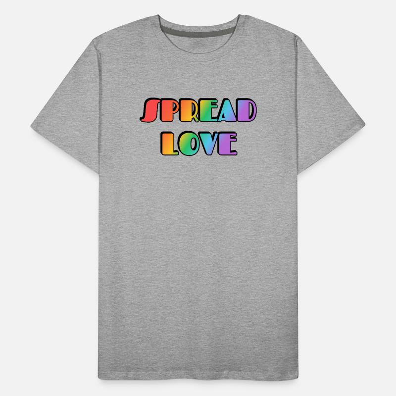 Typographie arc-en-ciel Spread Love T-shirt bio Premium Homme