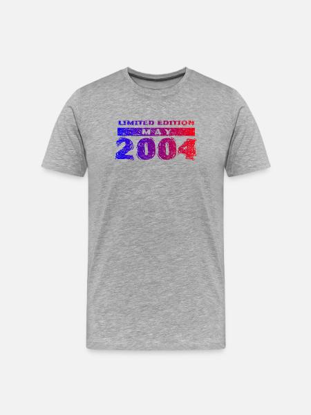 22e anniversaire Édition Limitée 05/2004 - T-shirt bio Premium Homme - gris chiné