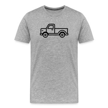 Lkw - Männer Premium Bio T-Shirt - Grau meliert - Vorne - Damien (186cm)