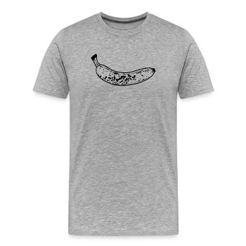 Banane - T-shirt bio Premium Homme - gris chiné - Devant - Damien (186cm)