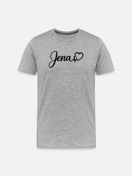 Jena Heartbeat - Men's Premium Organic T-Shirt - heather grey