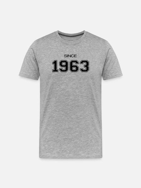 1963 birthday gift - Men's Premium Organic T-Shirt - heather grey