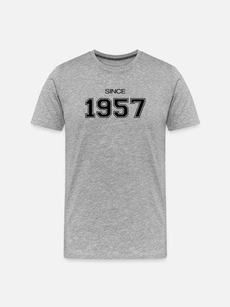 Birthday gift 1957 - Men's Premium Organic T-Shirt - heather grey
