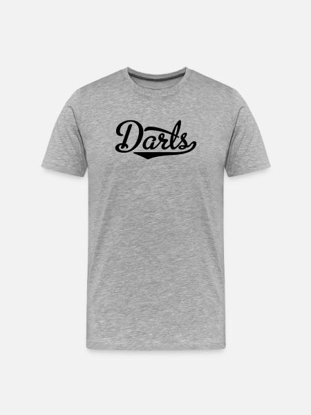 2541614 15377616 Darts - Men's Premium Organic T-Shirt - heather grey