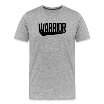 warrior fighter fighter viking Nordic sticker - Men's Premium Organic T-Shirt - heather grey - Front - Damien (186cm)