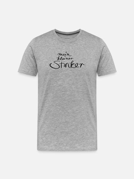 mein kleiner Stinker - Männer Premium Bio T-Shirt - Grau meliert