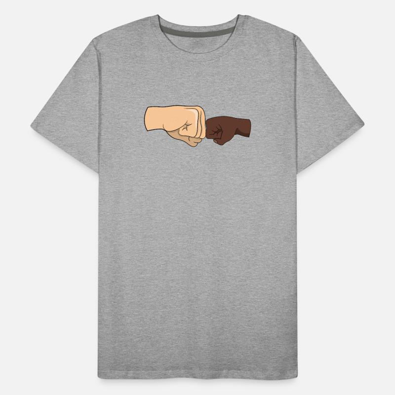 Fäuste in Freundschafts-Geste Männer Premium Bio T-Shirt