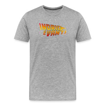 Indrio e vanti - aller et venir - T-shirt bio Premium Homme - gris chiné - Devant - Damien (186cm)