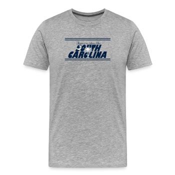 South Carolina Palm - Men's Premium Organic T-Shirt - heather grey - Front - Damien (186cm)