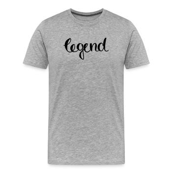 legend - Männer Premium Bio T-Shirt - Grau meliert - Vorne - Damien (186cm)