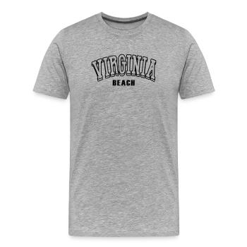 virginia shirt - Männer Premium Bio T-Shirt - Grau meliert - Vorne - Damien (186cm)