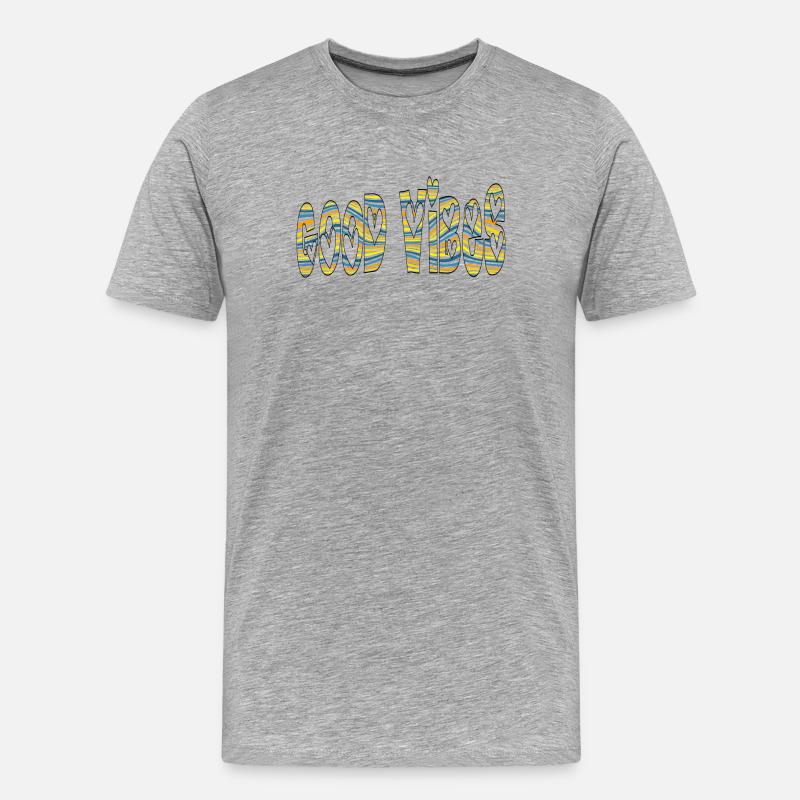 GUTE STIMMUNG - Männer Premium Bio T-Shirt - Grau meliert