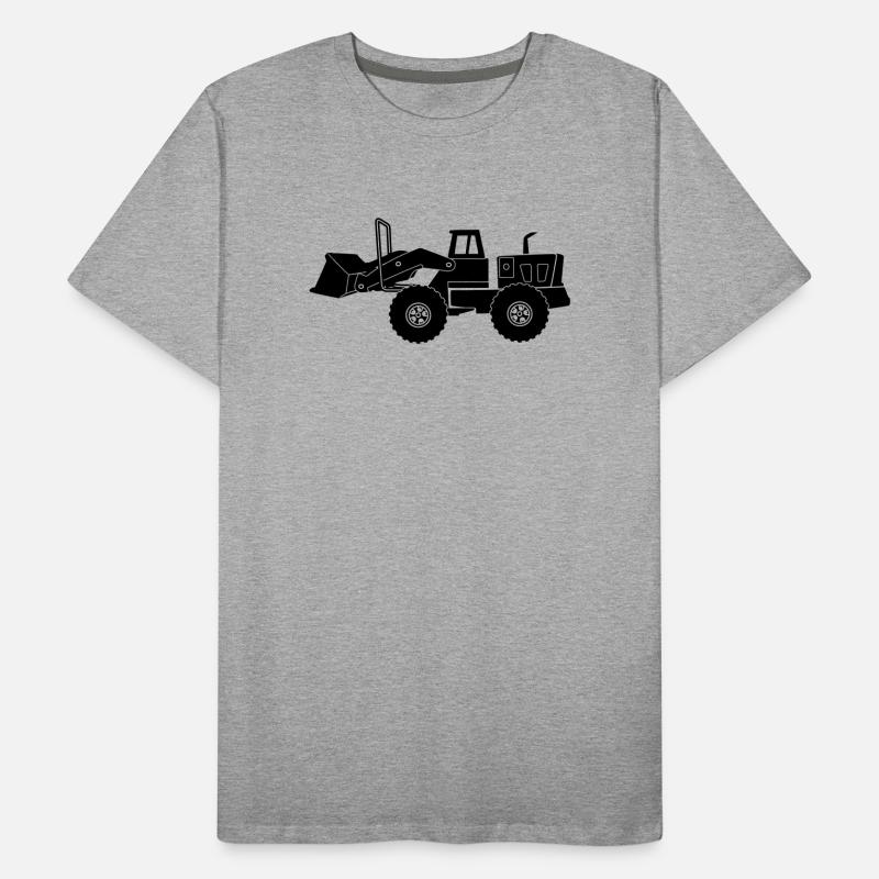 Transparenter Bulldozer Männer Premium Bio T-Shirt