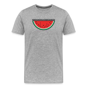 This Is Not A Watermelon - T-shirt bio Premium Homme - gris chiné - Devant - Damien (186cm)