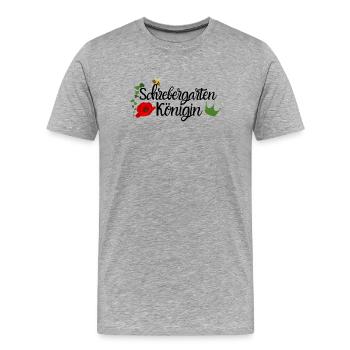Schrebergarten Königin - Männer Premium Bio T-Shirt - Grau meliert - Vorne - Damien (186cm)