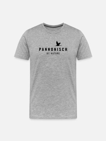 Pannonisch by nature - Männer Premium Bio T-Shirt - Grau meliert