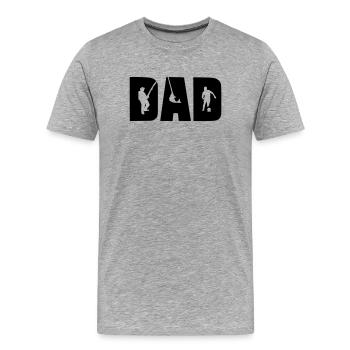 DAD - T-shirt bio Premium Homme - gris chiné - Devant - Damien (186cm)