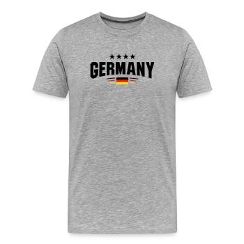 Courbe du ventilateur en Allemagne - T-shirt bio Premium Homme - gris chiné - Devant - Damien (186cm)