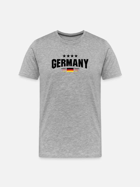 Germany Fan Curve - Men's Premium Organic T-Shirt - heather grey