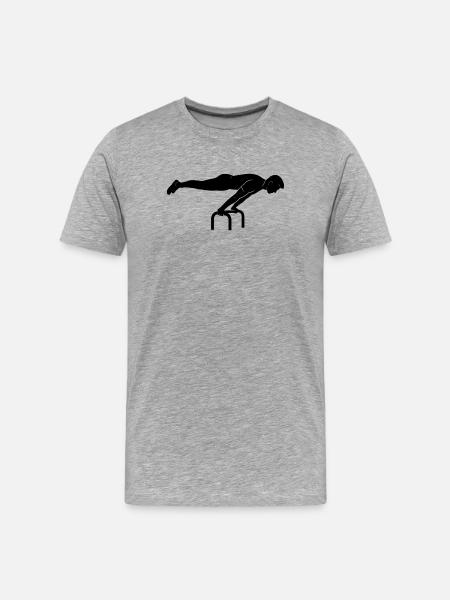 Abstraction linéaire en noir contrasté - T-shirt bio Premium Homme - gris chiné