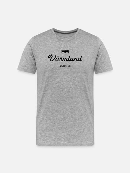 Värmland black - Men's Premium Organic T-Shirt - heather grey