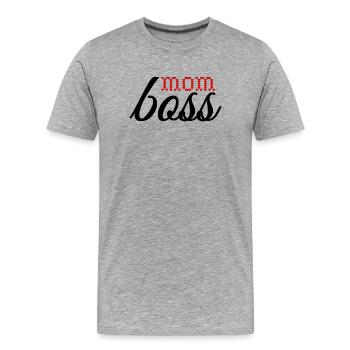 Heartfelt Love Lettering - Men's Premium Organic T-Shirt - heather grey - Front - Damien (186cm)