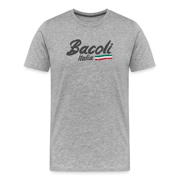 Bacoli italia - T-shirt bio Premium Homme - gris chiné - Devant - Damien (186cm)