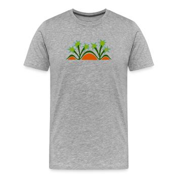 Palmen & Dünen von Cean - Männer Premium Bio T-Shirt - Grau meliert - Vorne - Damien (186cm)