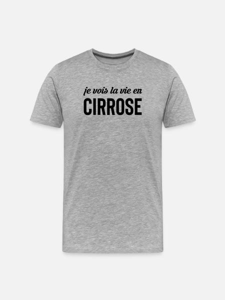 I see life in cirrosis - alcohol - Men's Premium Organic T-Shirt - heather grey